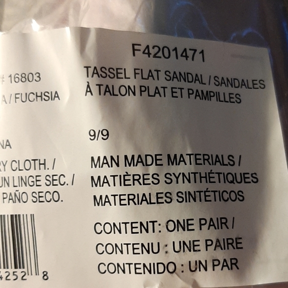 NEW Avon Tassel Flat sandle w/cushion walk - Picture 4 of 4